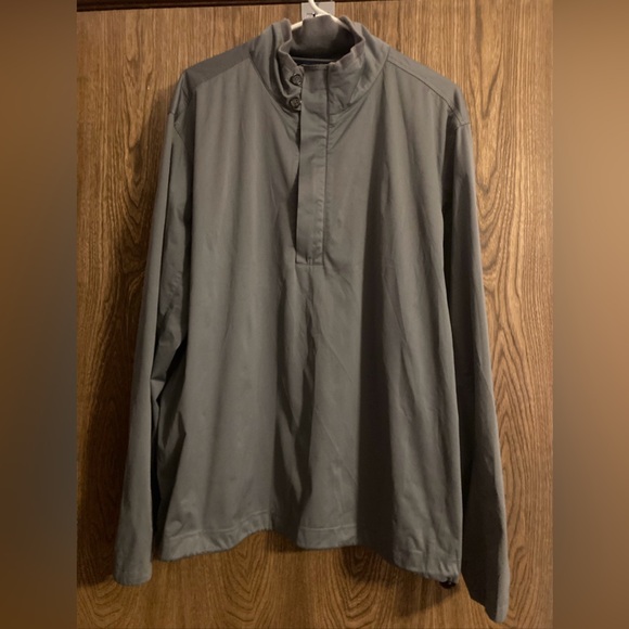 Polo Golf Ralph Lauren Size L Gray 3/4 Zip Long Sleeve Windbreaker Torrey Pines - Picture 1 of 12